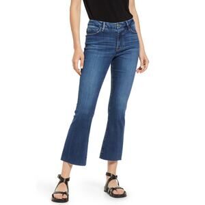 Frame 'Le' Blue Crop Mini Bootcut Raw Hem Denim Jeans Size 28